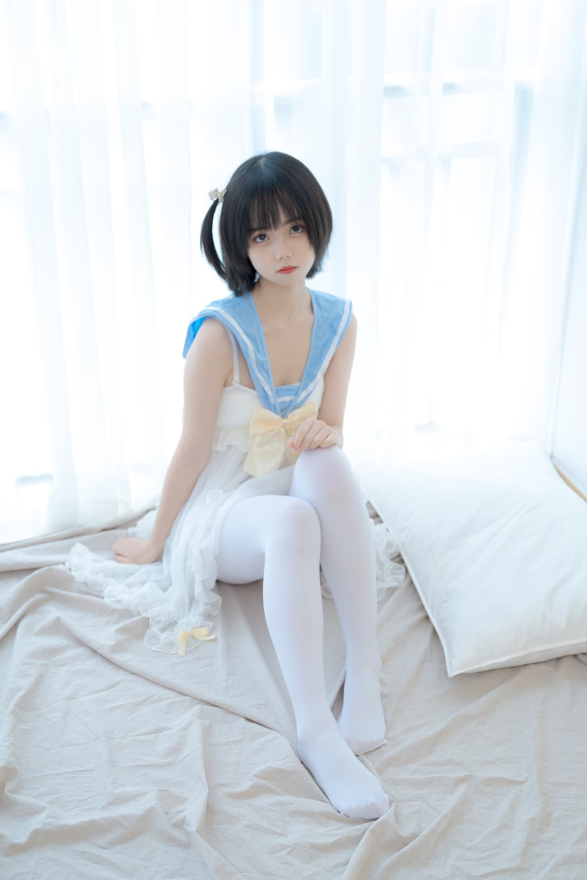 少女秩序 gr07L 小鱼 白丝清新穿搭图集