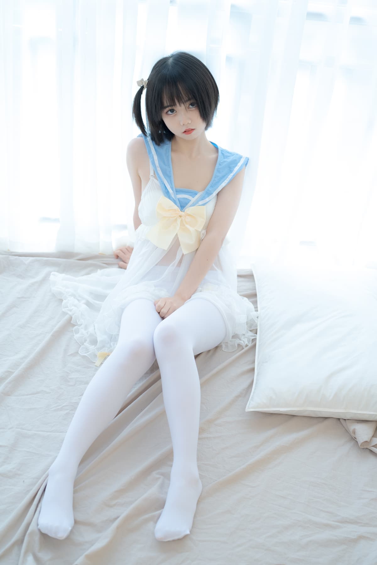 少女秩序 gr07L 小鱼 白丝清新穿搭图集