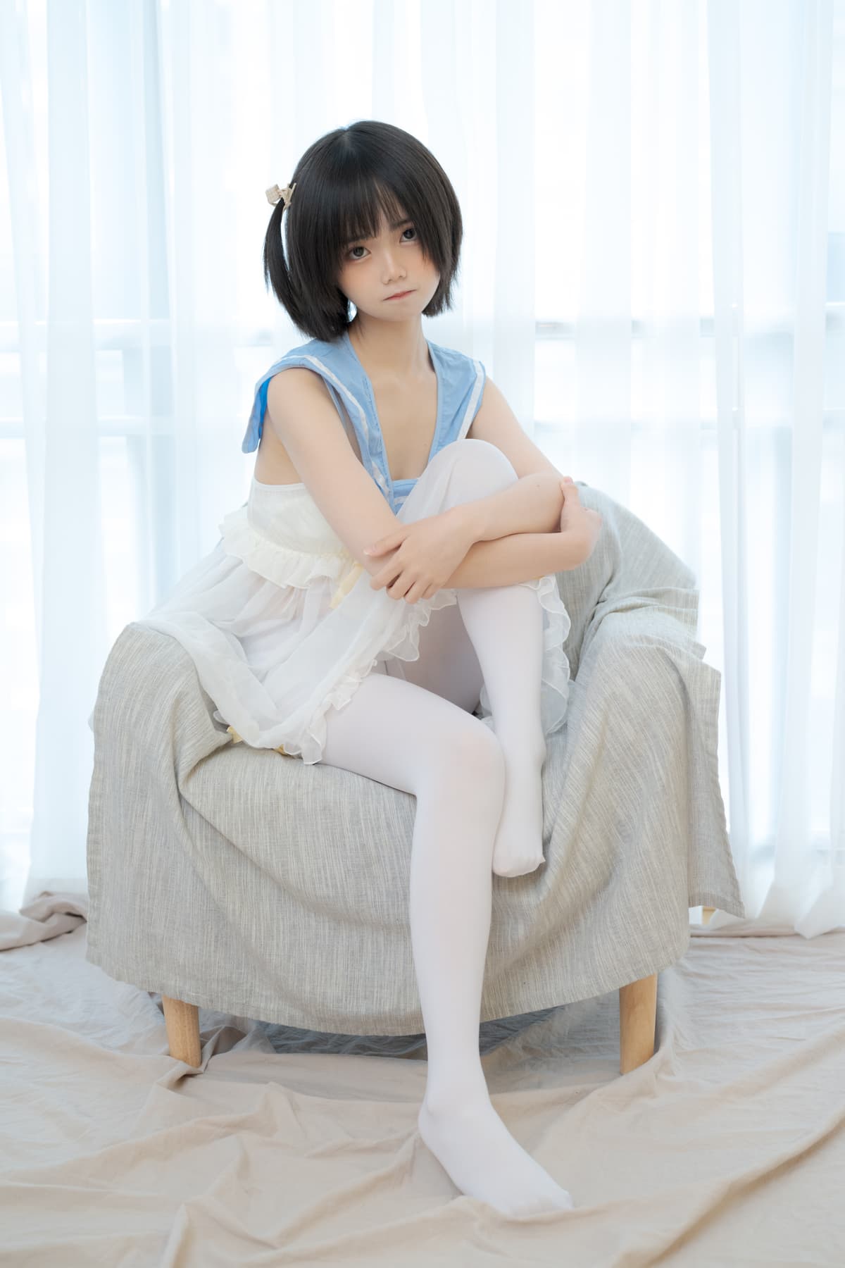 少女秩序 gr07L 小鱼 白丝清新穿搭图集