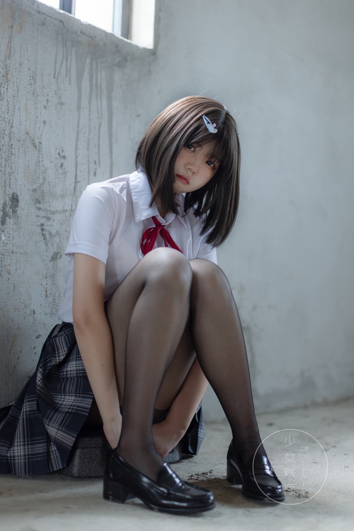 少女秩序 gr04L 黑丝JK 穿搭图集